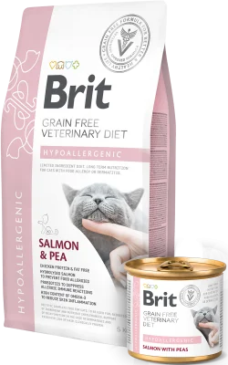 Miniatura técnica de Brit Veterinary Diets Hypoallergenic para Gatos